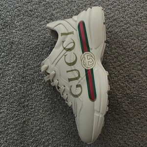 Gucci Cream Sneakers with Logo